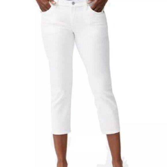 TOMMY BAHAMA Ana White Stretch Cotton Twill Cropped Denim EUC Size 4 - Picture 1 of 8